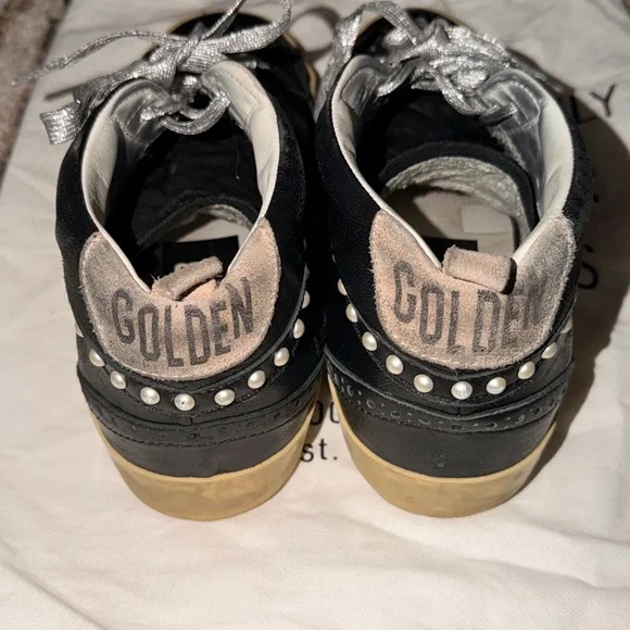 Golden Goose Midstar Black Sneakers with Silver Accents - Picture 8 of 8
